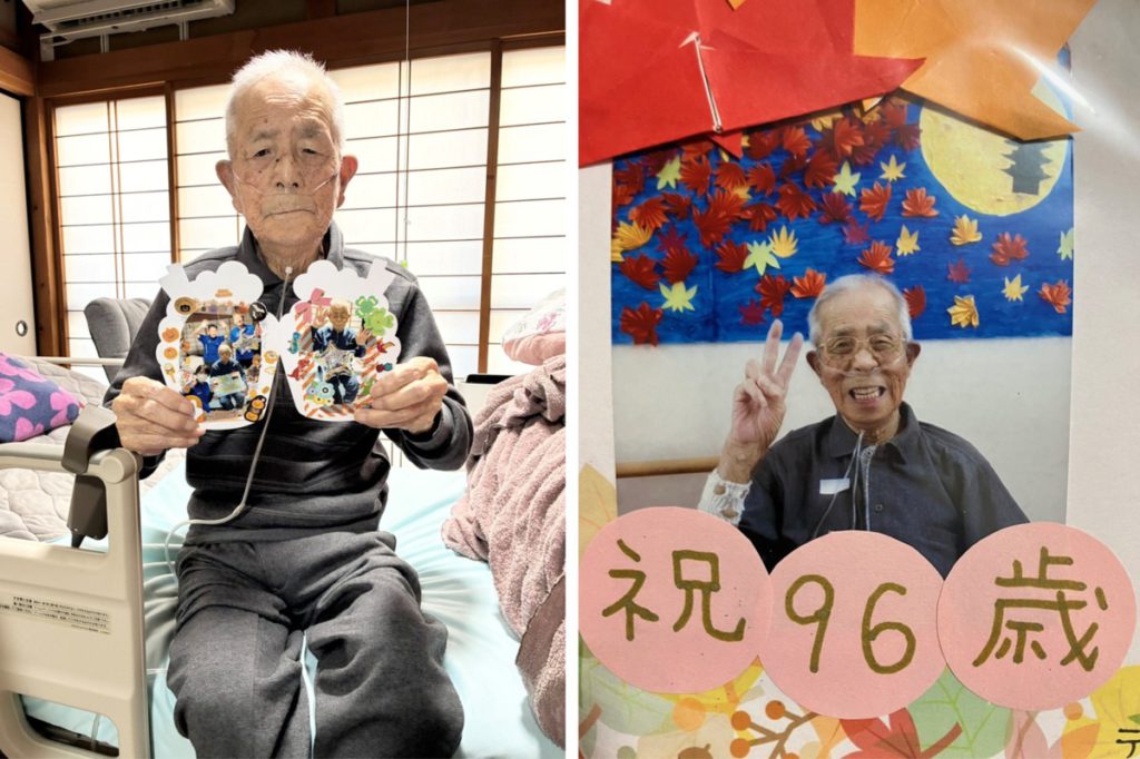 ハピプロで96歳のご利用者さまの誕生日を祝いました@蘇原店